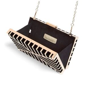 NEW CARIEDO Evening Clutch Bag Velvet in Hollow Metal Pattern Evening Clutch Bag